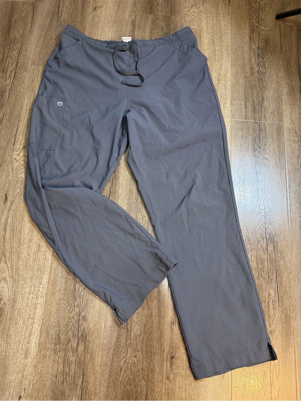 Gray Drawstring Casual Pants